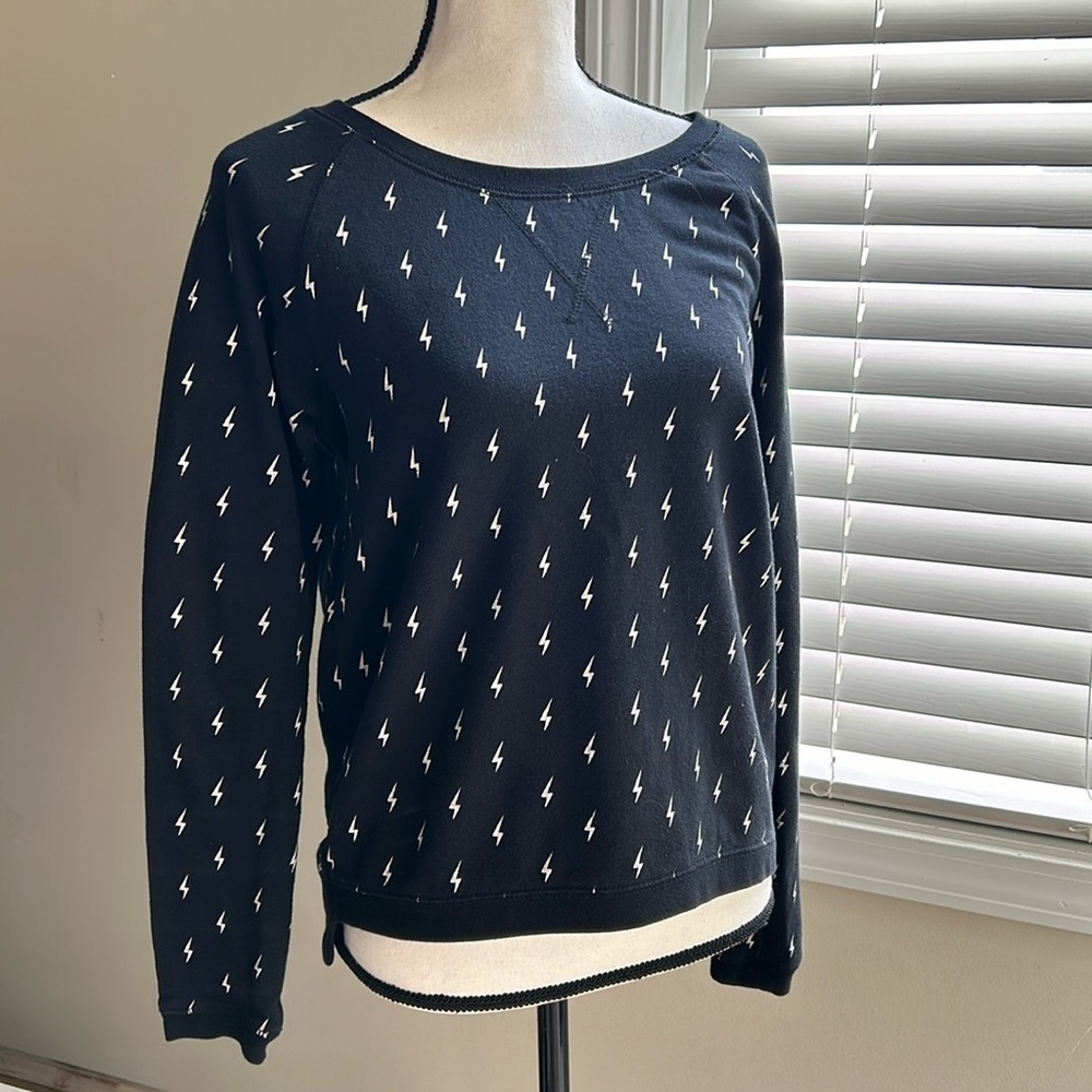 Vans black lightening bolt crew neck